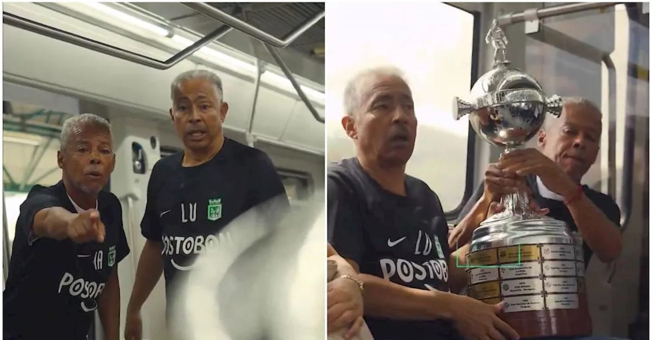 Atlético Nacional celebra los 35 años de su primera Copa Libertadores en una estación del Metro