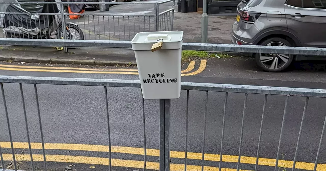 Glasgow south side resident sets up vape recycling bin to clean up streets