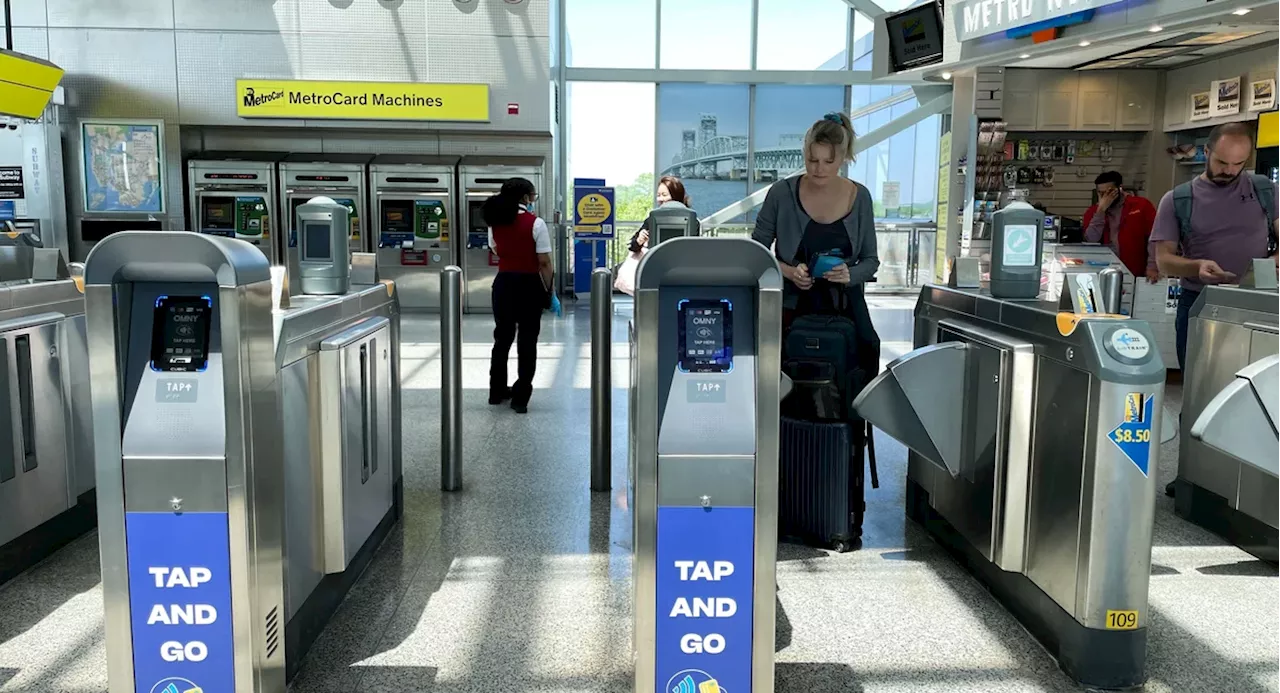 Turnstiles are wide open at JFK Airport, while the MTA keeps fighting fare evasion