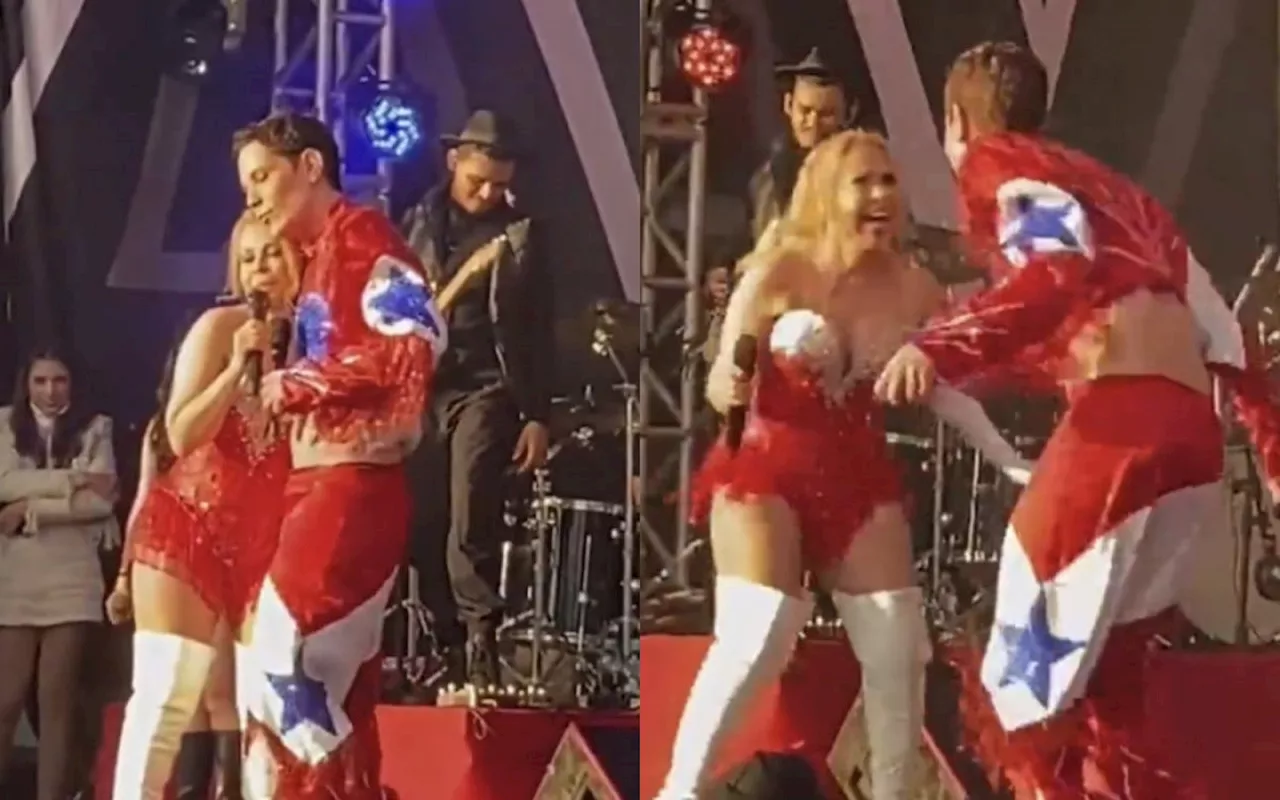 Christian Chávez, do 'RBD', canta com Joelma em show
