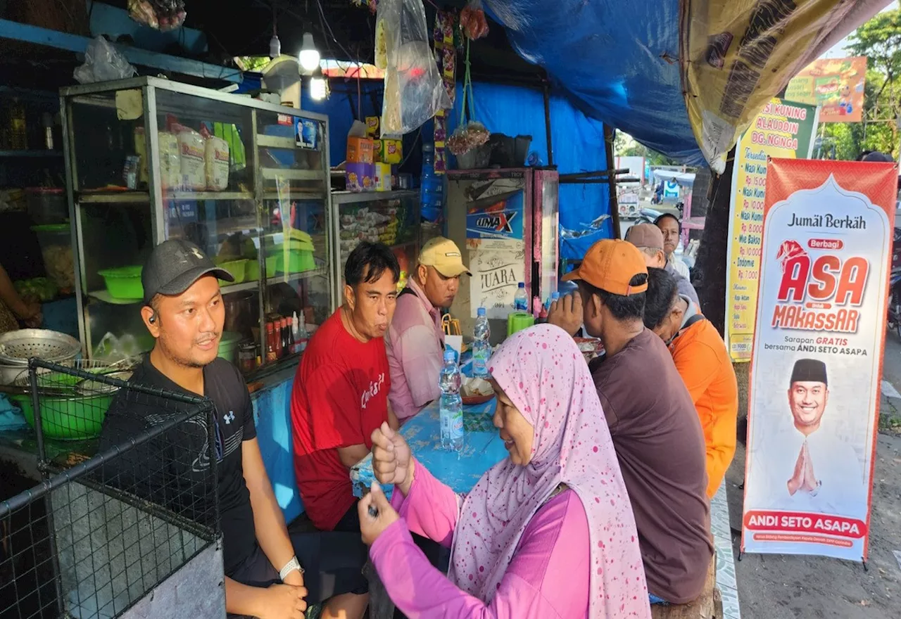 Lihat Nih, Warga Kota Makassar Antre Nasi Kuning Gratis dari Andi Seto Asapa