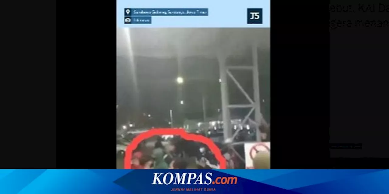 Beredar Video Oknum Suporter Serang KA Pasundan di Stasiun Surabaya Gubeng, Ini Kata Daop 8