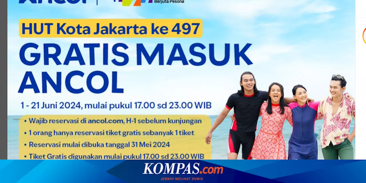 Promo Gratis Masuk Ancol 1-21 Juni 2024, Ini Syarat dan Ketentuannya