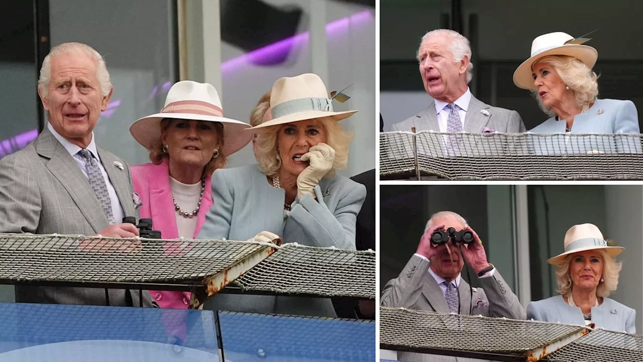 King Charles and Camilla make surprise appearance at Epsom races - but leave disappointed after their horse...