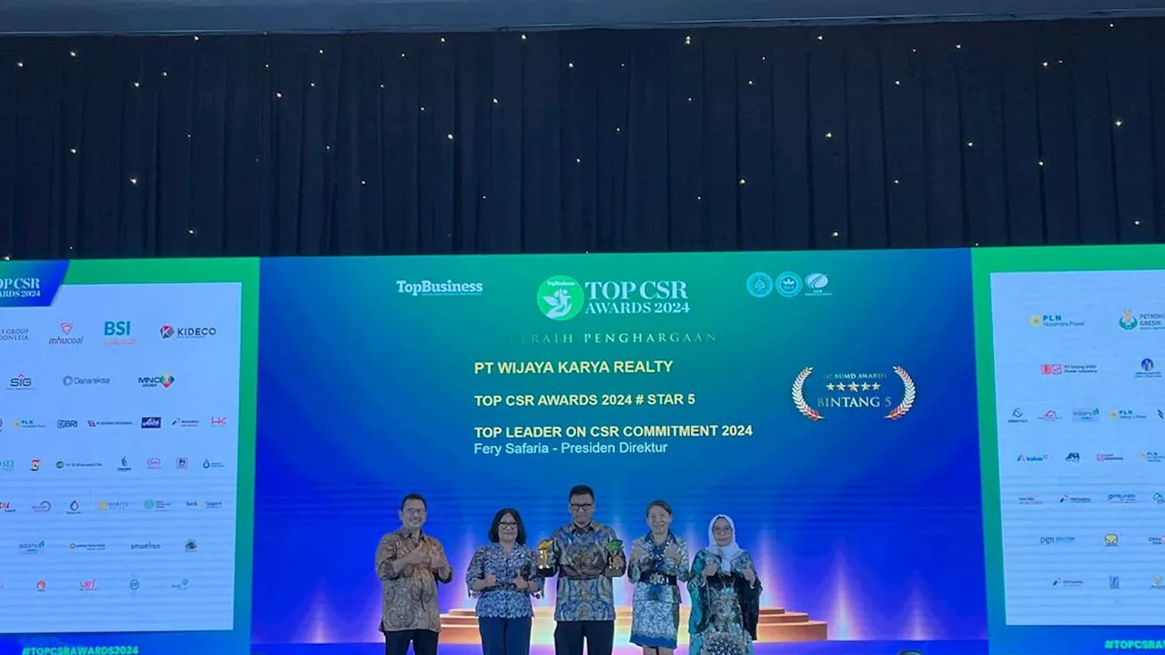 Dukung Keberlanjutan, WIKA Realty Kembali Meraih Penghargaan TOP CSR Awards