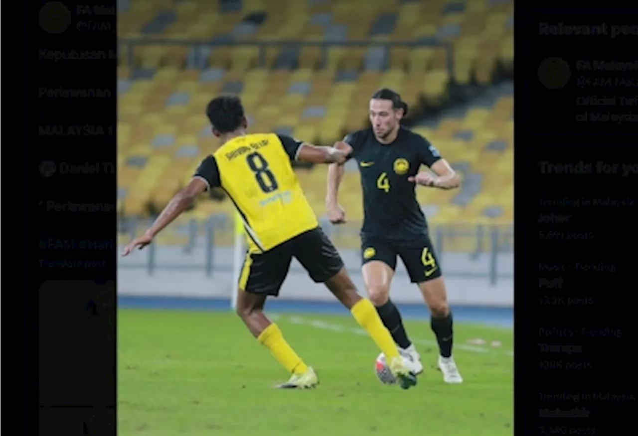 Harimau Malaya beat Perak FC 1-0 in closed-door friendly