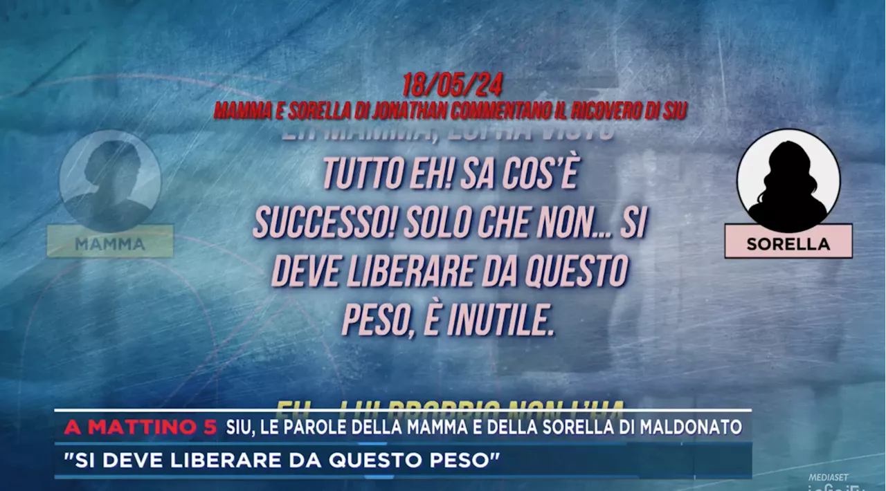 Siu, la telefonata tra la mamma e la sorella di Maldonato