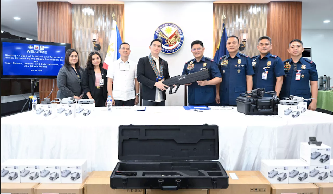 Okada Foundation donates P10-M worth of drone equipment to PNP