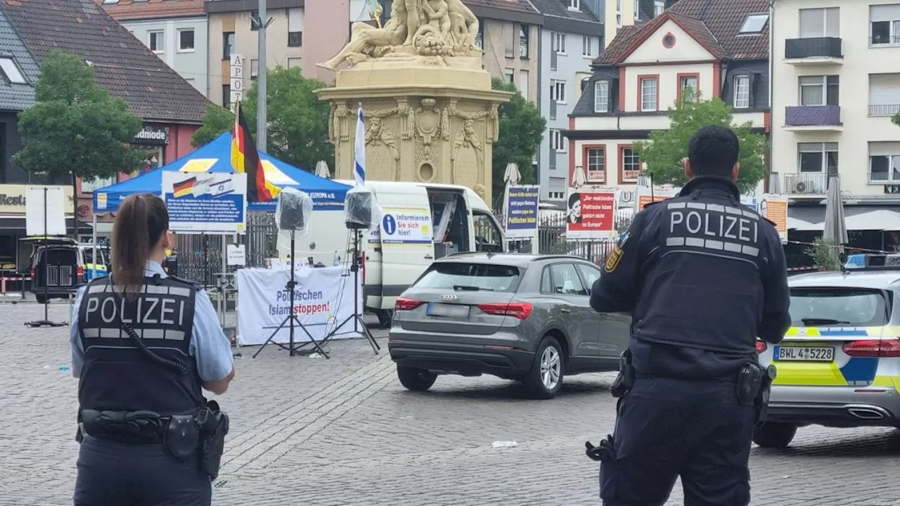 Messerattacke in Mannheim: Polizei schießt Angreifer nieder