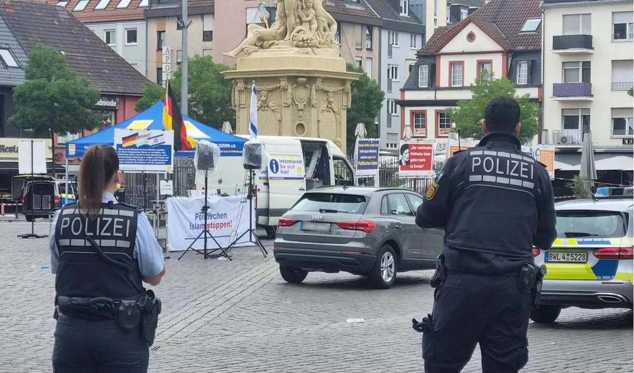 Messerangriff in Mannheim - Angreifer niedergeschossen