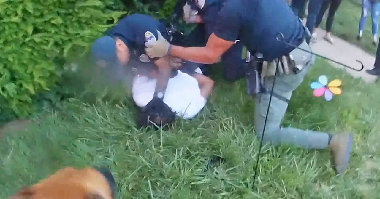 Ohio K9 officer on leave after video appears to show police dog attacking man lying on stomach