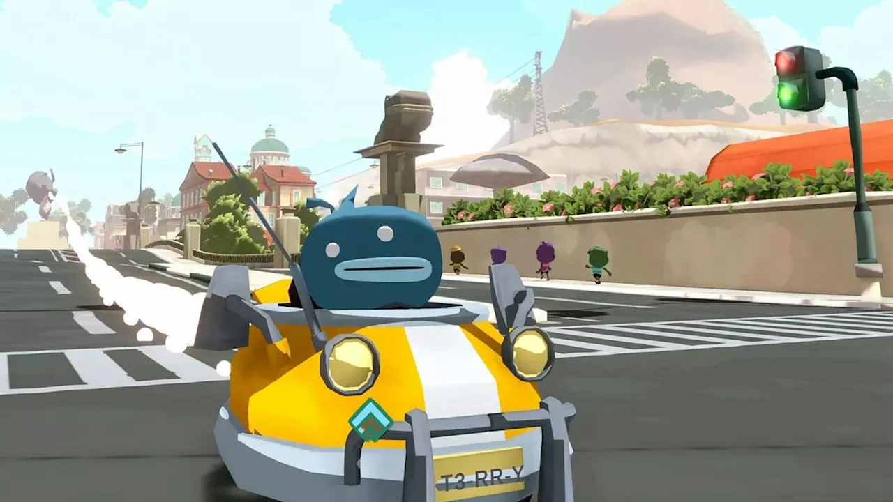 Soup up your tiny car so much you can launch it into space in this weird little open world driving game