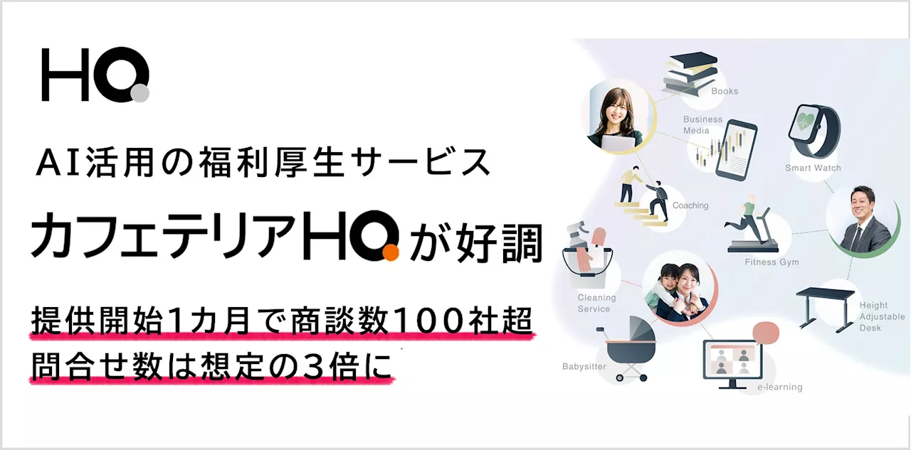 AI活用の福利厚生サービス「カフェテリアHQ」が好調、提供開始1カ月で商談数100社超、問合せ数は想定の3倍に 人的資本経営をサポート