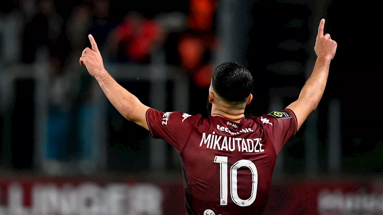 Mercato: Metz aurait levé l’option d’achat de Georges Mikautadze, selon la presse néerlandaise