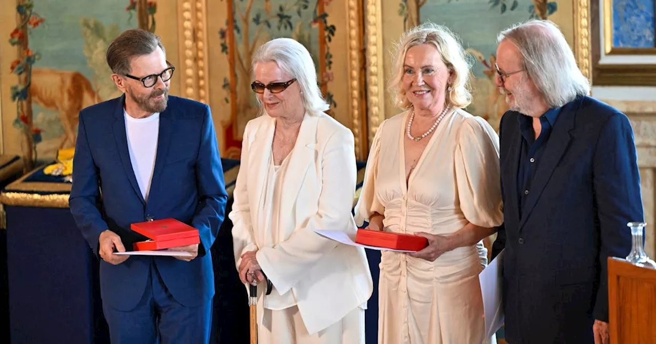 ABBA members reunite to receive top Swedish honour