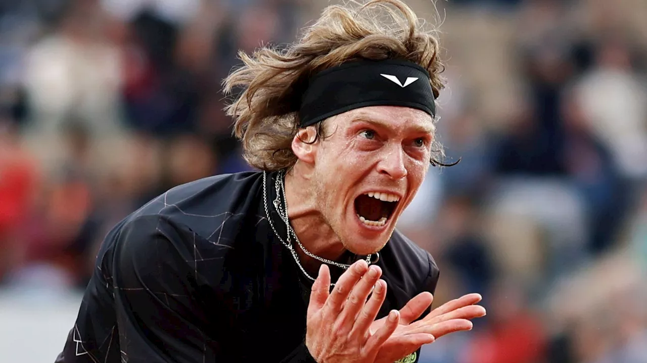 French Open: Andrey Rublev rages in shock defeat as Jannik Sinner breezes into last 16 with victory over Pavel Kotov