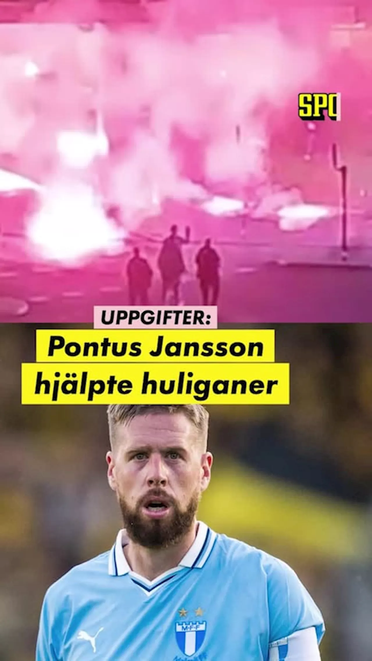 Uppgifter: Pontus Jansson hjälpte huliganer