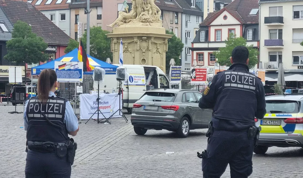 Messerattacke in Mannheim: Mehrere Verletzte, Angreifer auf Marktplatz niedergeschossen