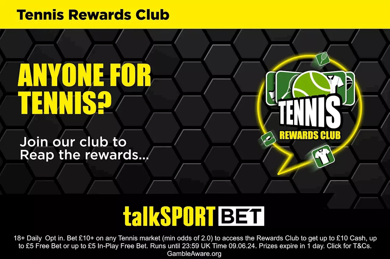 French Open betting offer: Bet £10 on any tennis event to get up to £10 in cash with talkSPORT BET...