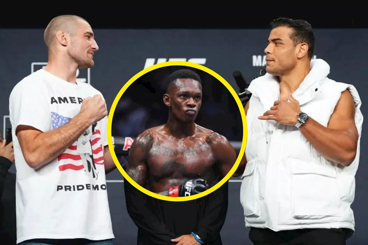 Israel Adesanya predicts UFC 302 co-main event between former opponents Sean Strickland and Paulo Costa...