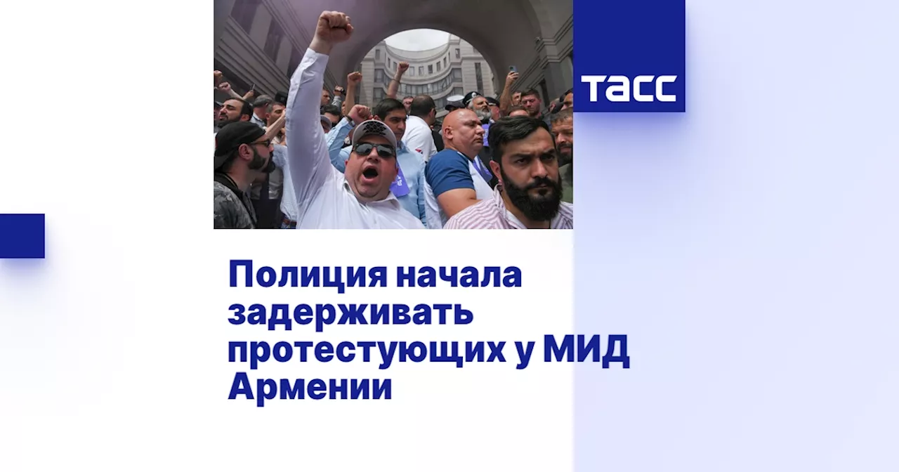 Полиция начала задерживать протестующих у МИД Армении