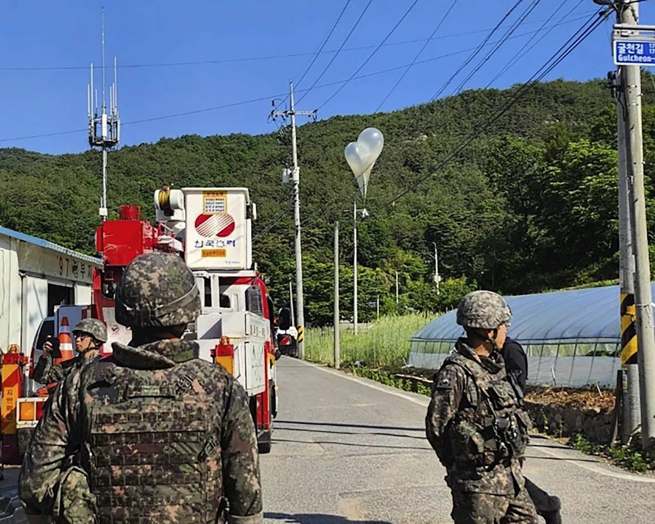 North Korea's trash rains onto South Korea, balloon by balloon