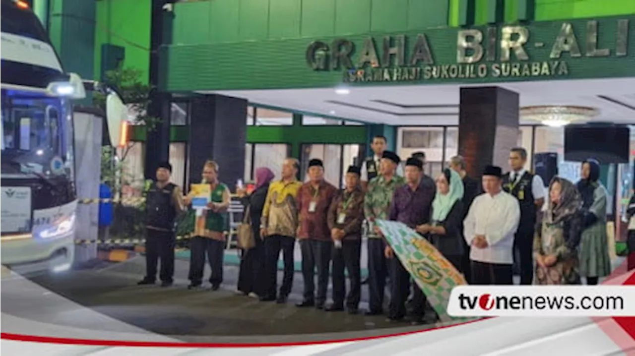 Jemaah Calon Haji Asal Pulau Dewata Dilepas Kakanwil Kemenag Bali di Asrama Haji Embarkasi Surabaya