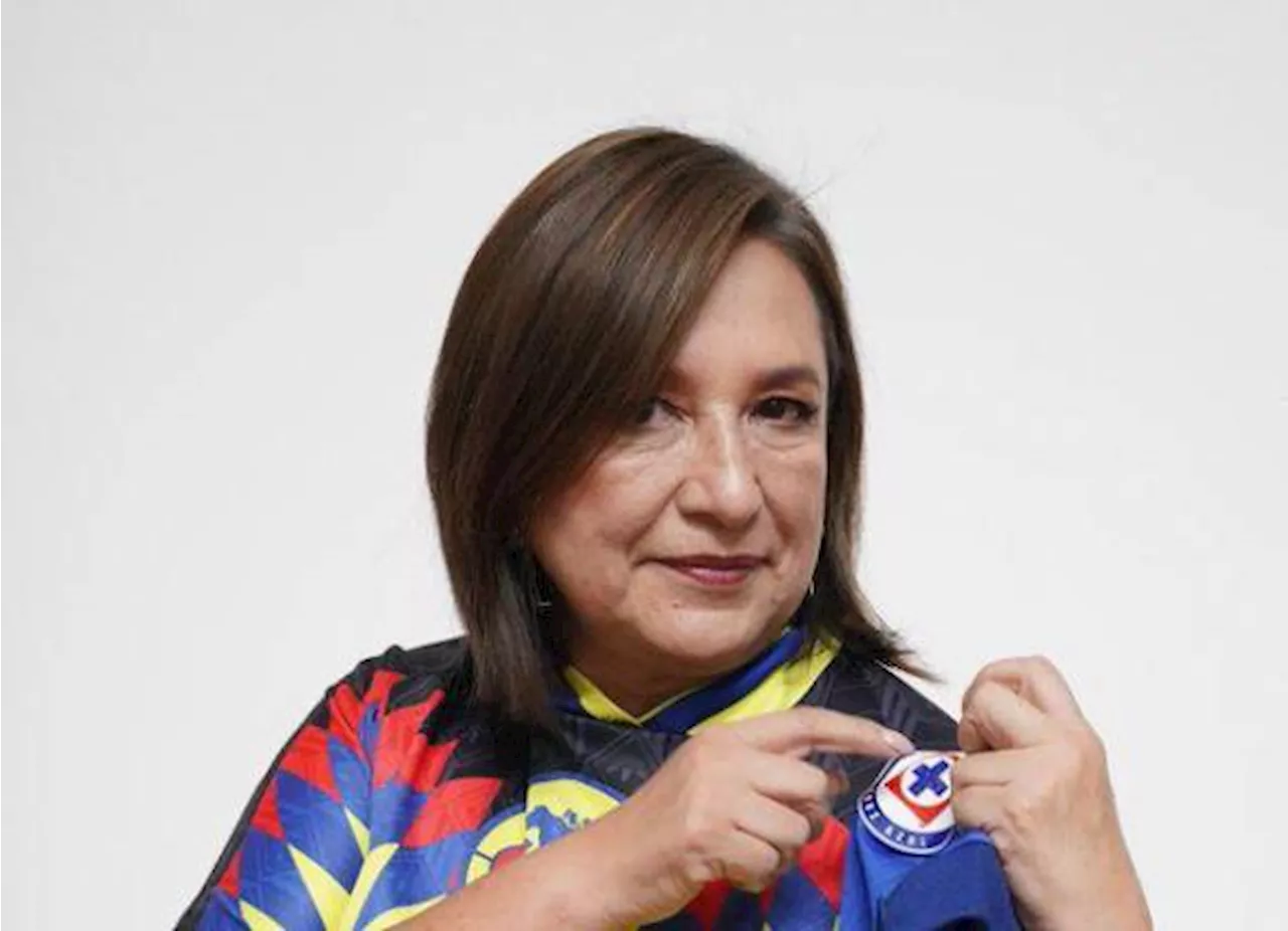 ¡Tocó pagar apuesta! Xóchitl Gálvez publica foto con playera del América tras derrota del Cruz Azul