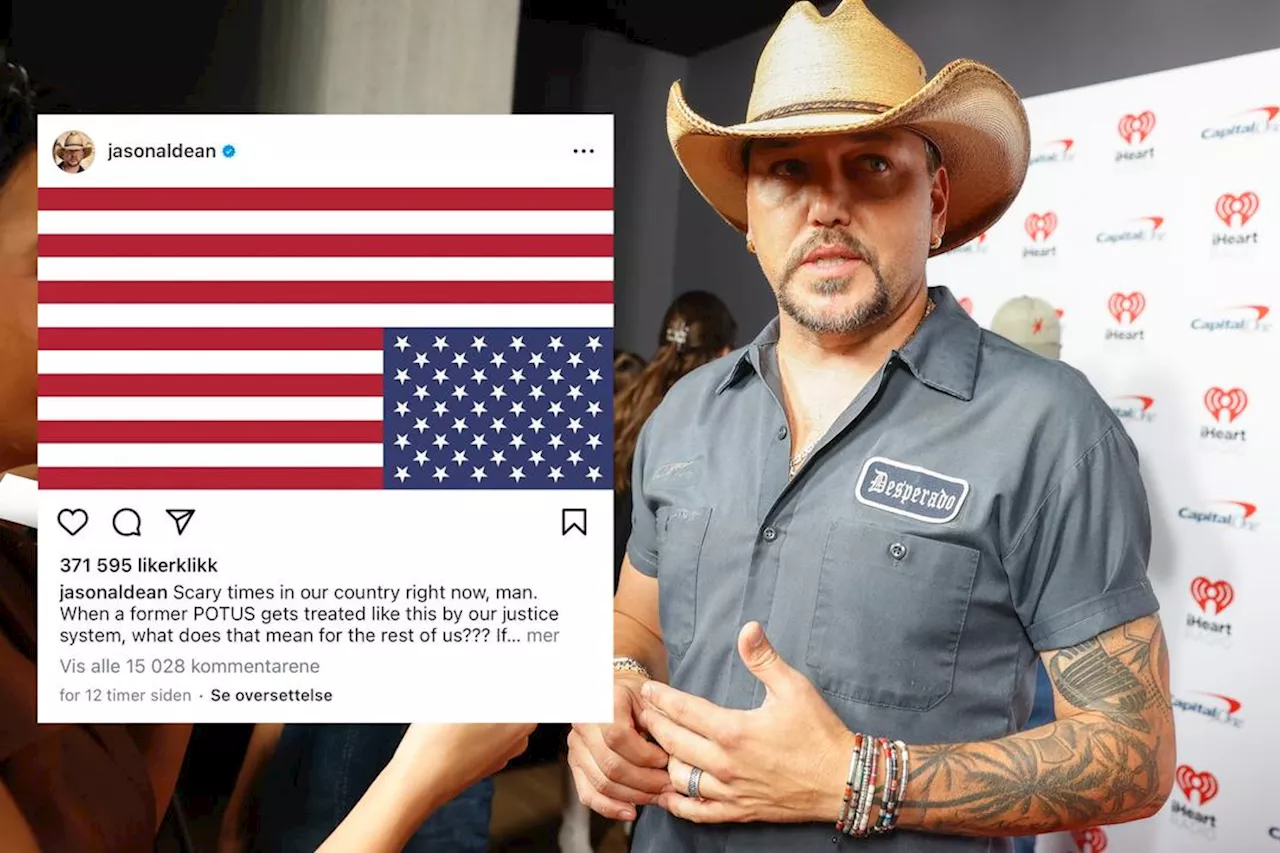 Countrystjernen Jason Aldean raser mot rettsbehandlingen av Donald Trump