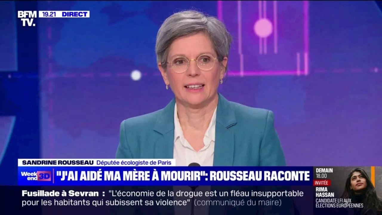 'Quand je suis arrivée à la maison, elle était déjà inconsciente': Sandrine Rousseau (@sandrousseau) raconte le suicide de sa mère, atteinte d'un cancer pendant 18 ans