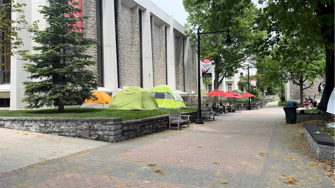 Pro-Palestine encampment, protest against Smerconish as Dickinson College speaker