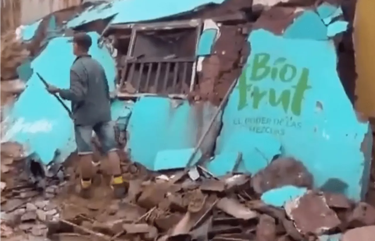 Vivienda colapsó por fuertes lluvias en Piedecuesta, Santander