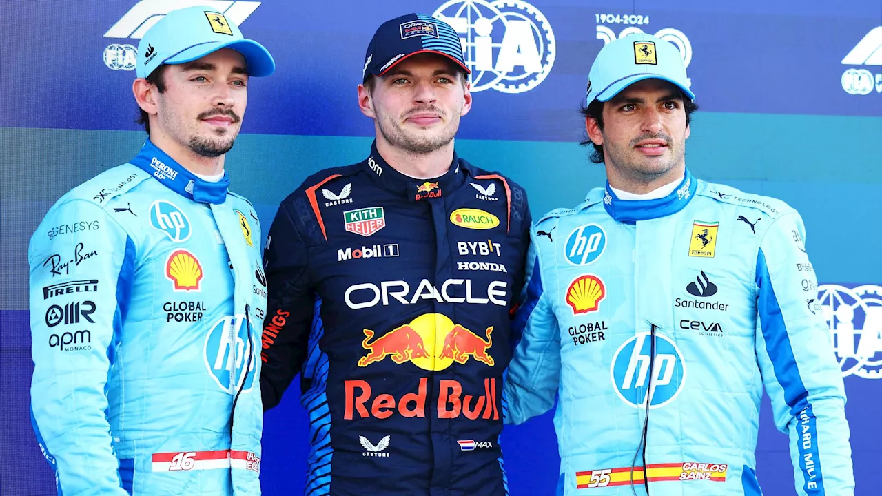  Verstappen sempre re della pole position, Ferrari subito dietro: prima fila Leclerc, 3° Sainz