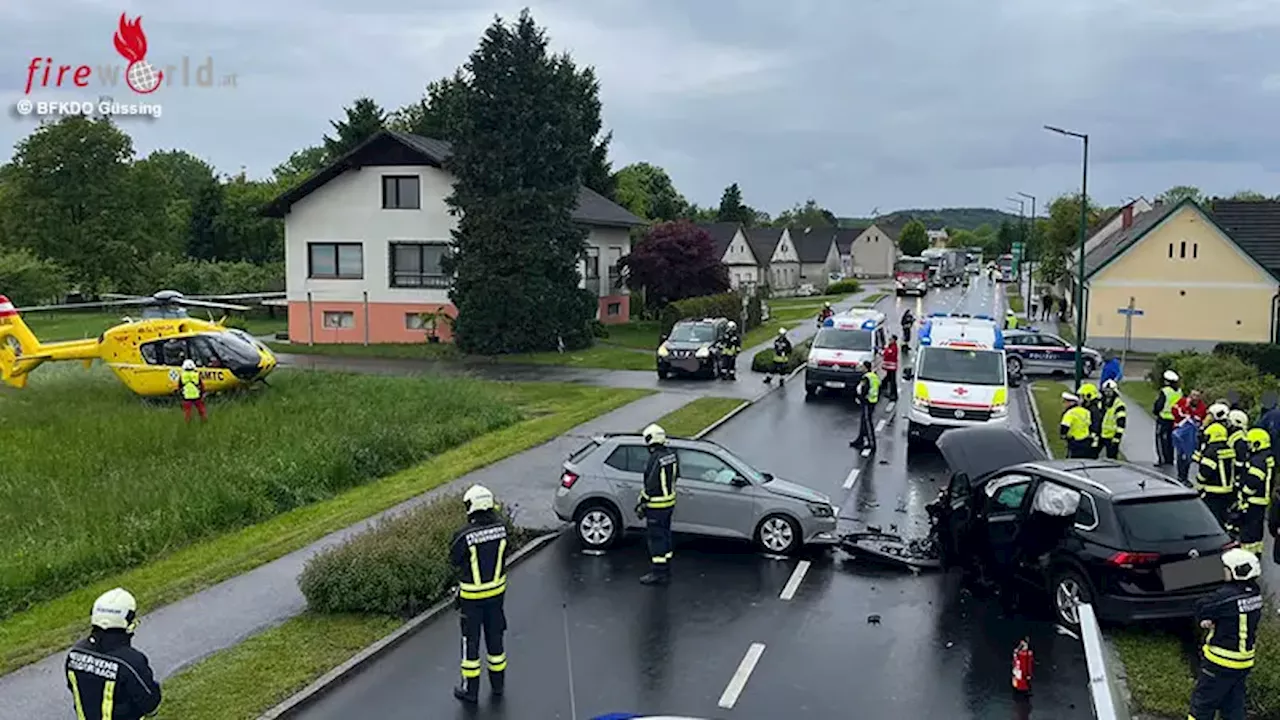 Bgld: Zwei Frauen und zwei Kinder bei Pkw-Unfall in Rauchwart verletzt