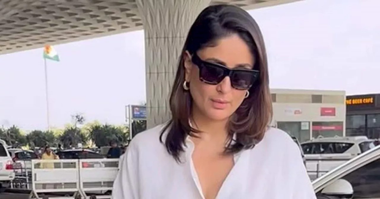 वायरल हुआ Kareena Kapoor का एयरपोर्ट लुक, व्हाइट शर्ट में आईं नजर, लाखों के बैग पर टिकीं फैंस की निगाहें