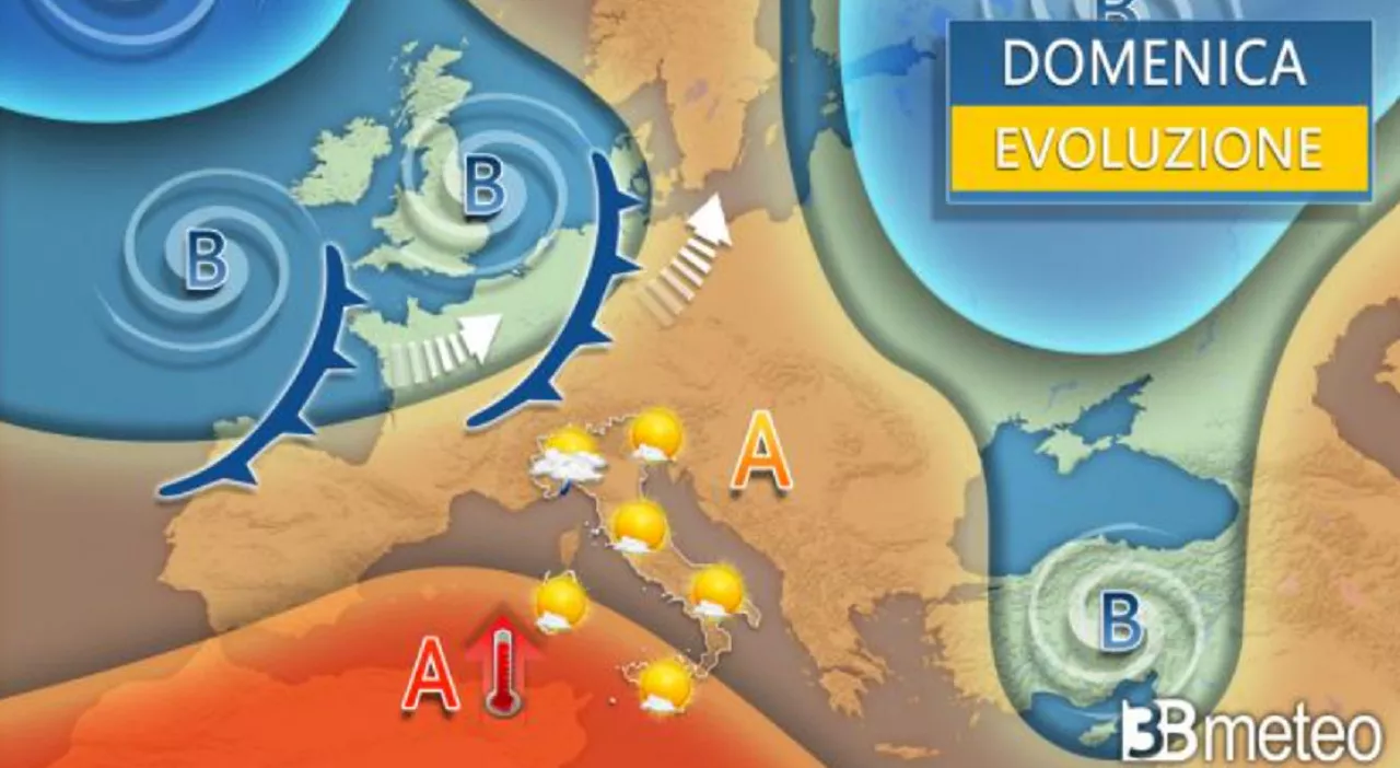 Previsioni meteo, domenica di sole ma da martedì torna una perturbazione: pioggia e temperature più basse