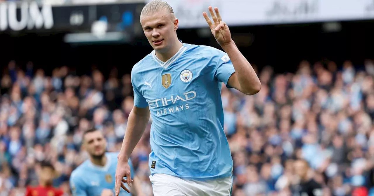 Erling Haaland scores four as Manchester City stay on Arsenal’s tail