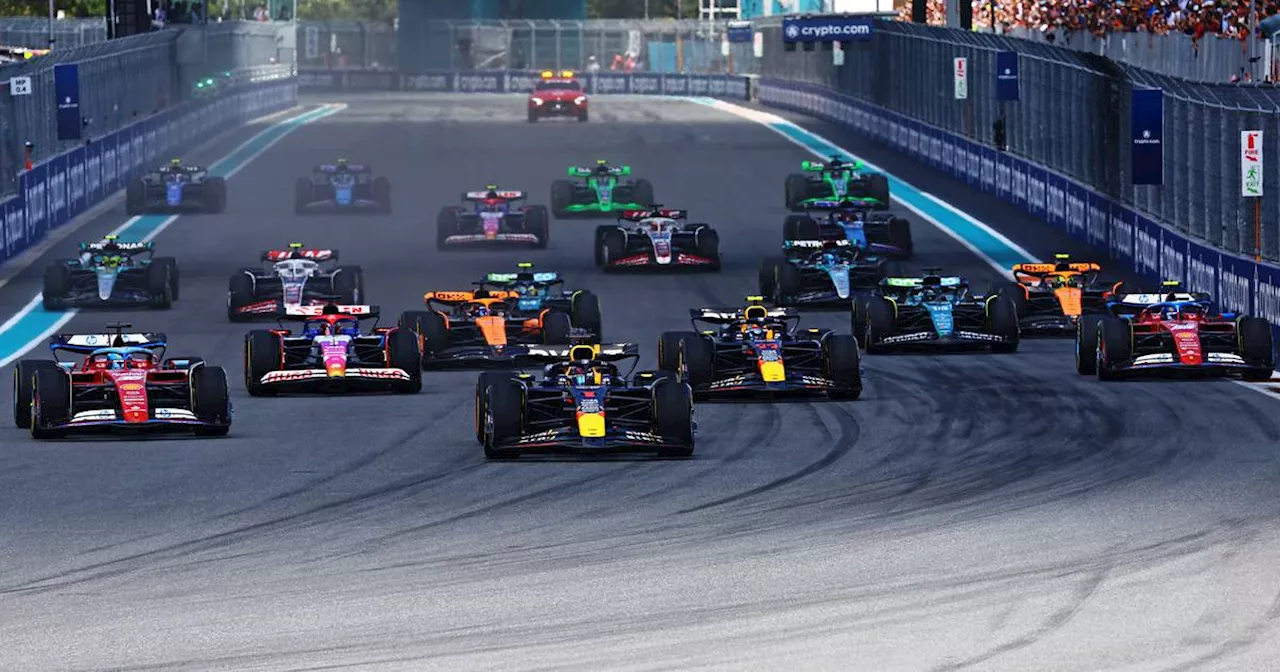 Max Verstappen wins sprint as Fernando Alonso and Lewis Hamilton clash in Miami