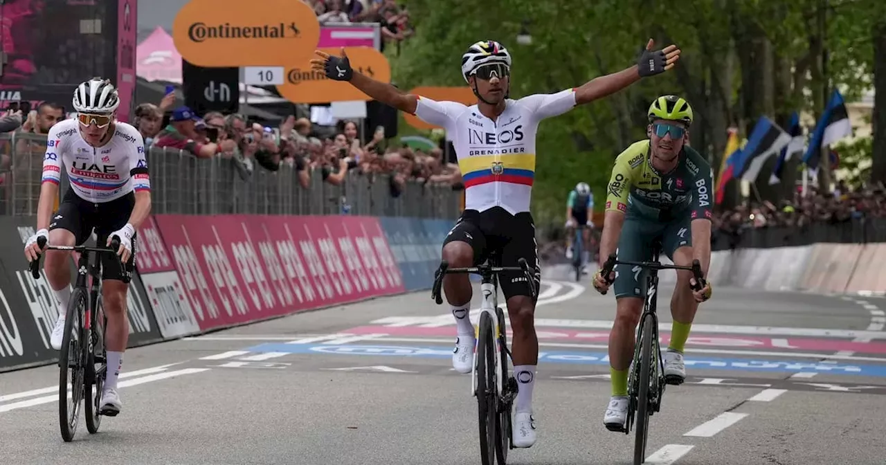 Ecuatoriano Narváez supera al favorito Pogačar en la primera etapa del Giro de Italia en Turín