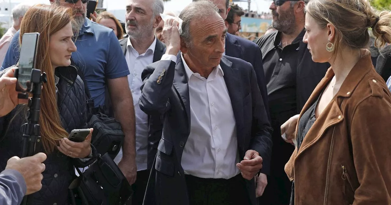 En déplacement à Ajaccio, Éric Zemmour visé par des jets d'œufs