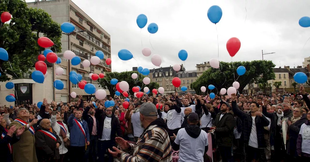 «On se rend compte que l'on est en sécurité nulle part»: 8000 personnes à la marche blanche pour Matisse à Châteauroux