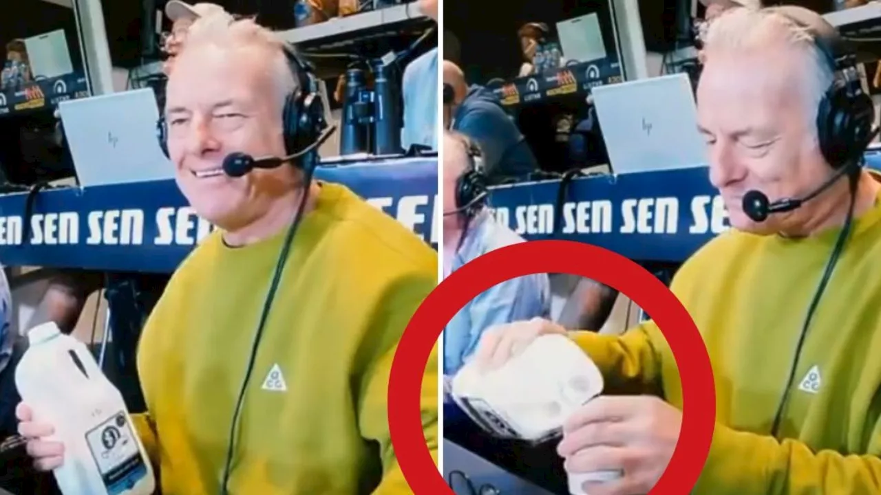 AFL commentator’s bizarre act goes viral