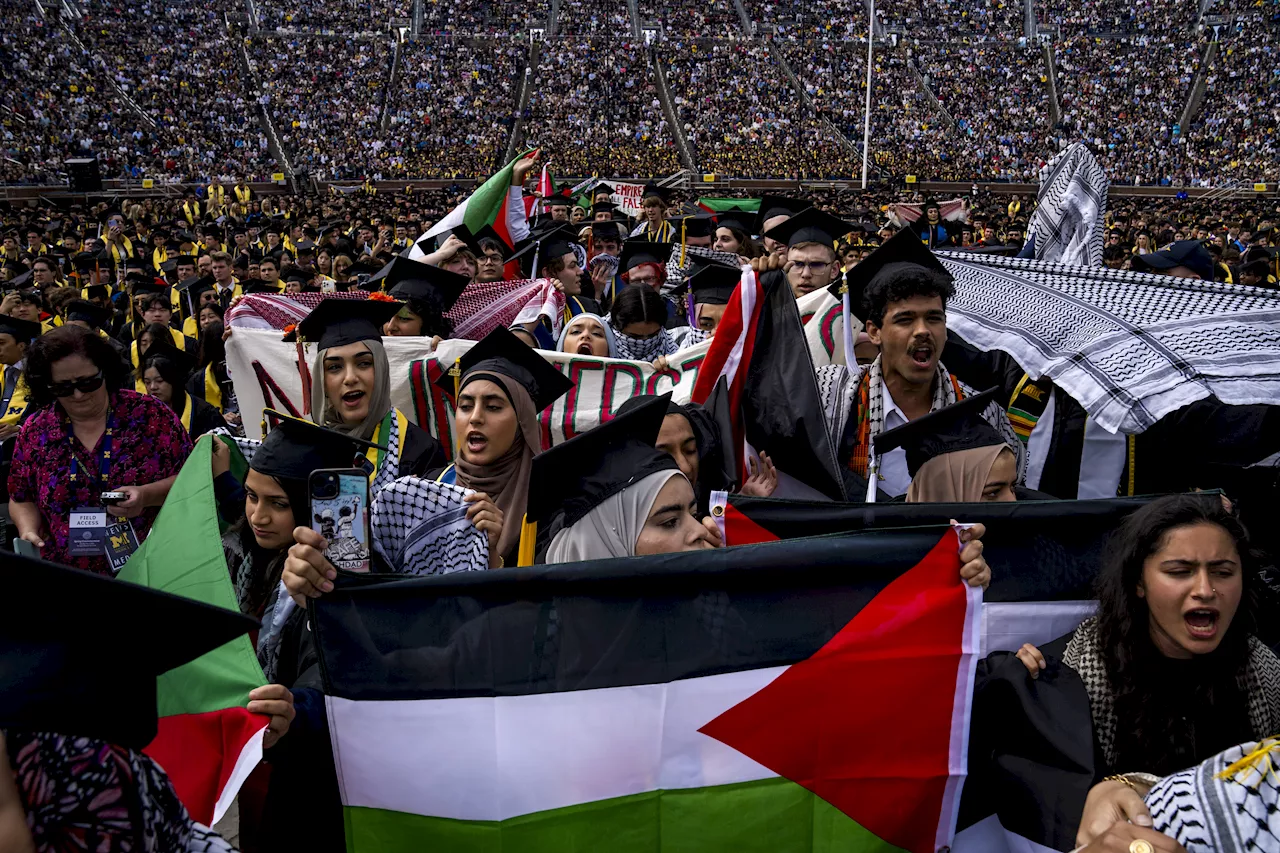 Cheers Erupt as Pro-Palestinian Protesters Removed From Michigan Graduation