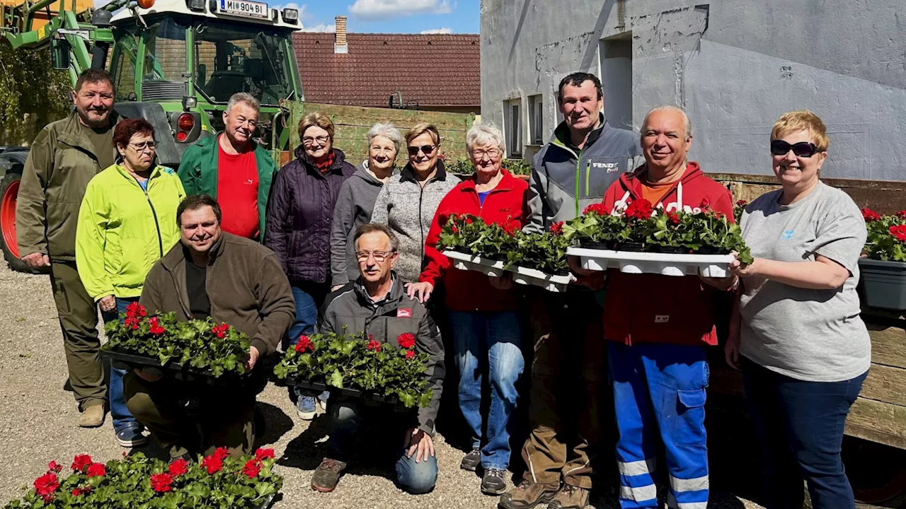 Bullendorf: Hunderte Blumen verschönern den Ort