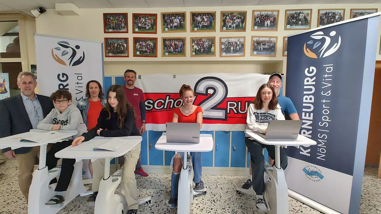 Korneuburger Schüler erliefen vier DeskBikes