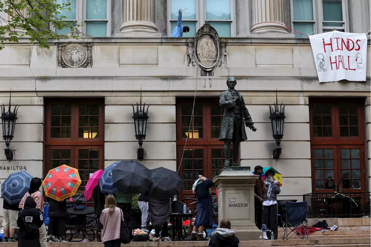 Drones above, police at the gates: Columbia protest camp’s final moments