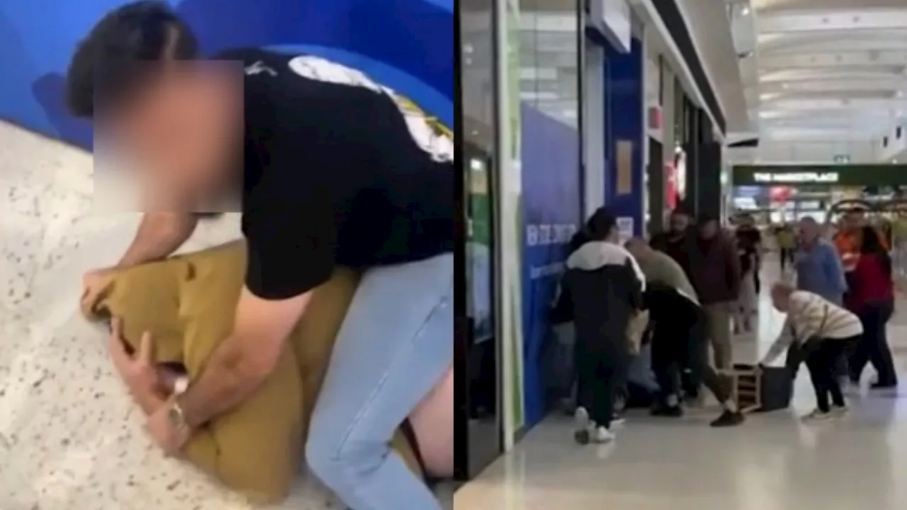 Moment bystanders halt knife-wielding man in Melbourne shopping centre