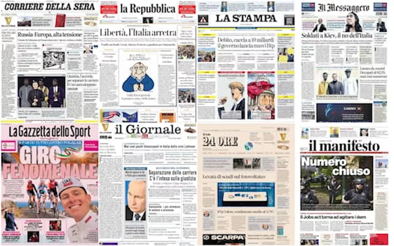 Le prime pagine dei quotidiani di oggi 4 maggio: la rassegna stampa di Sky TG24