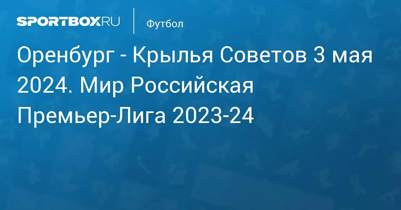 Крылья Советов 4 мая. Мир Российская Премьер-Лига 2023-24. Протокол матча