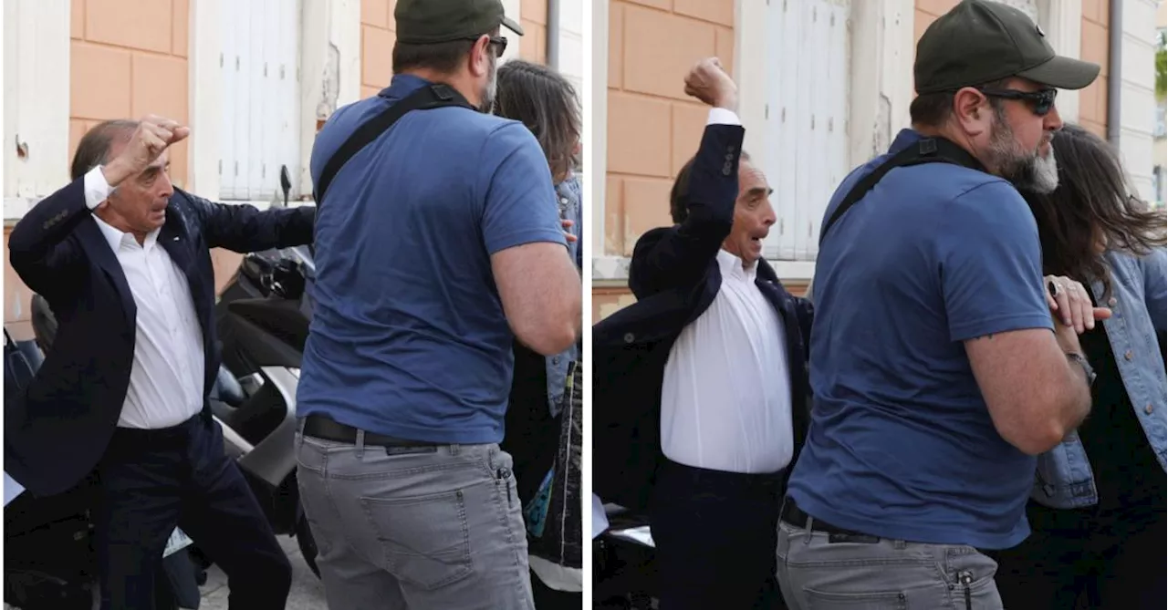 Eric Zemmour frappe une femme après avoir été visé par des jets d’oeufs : « Moi je suis comme les Corses, on
